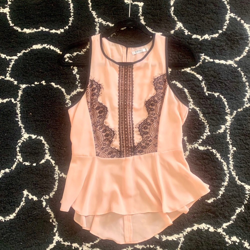 Peach Peplum top